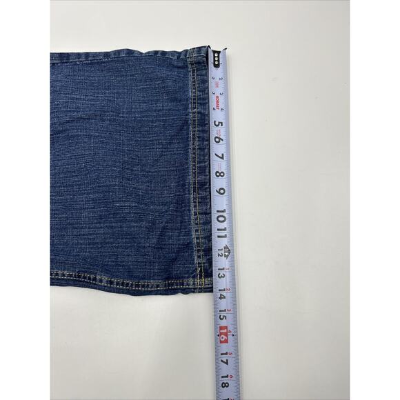 Vintage Mecca Shorts Mens 32 Black Y2K Baggy Denim Skater Jean Short - Picture 9 of 12